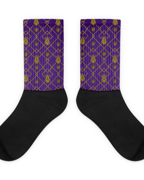DaKahree: Royal Weave Matrix™ – Socks – Purple & Gold