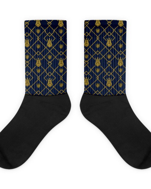 DaKahree: Royal Weave Matrix™ – Socks – Navy & Gold
