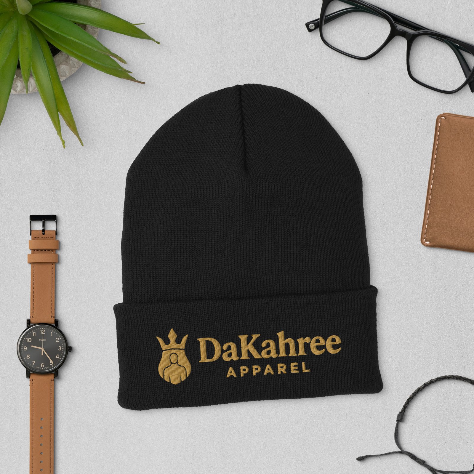 DaKahree: Signature™ – Cuffed Beanie – Gold
