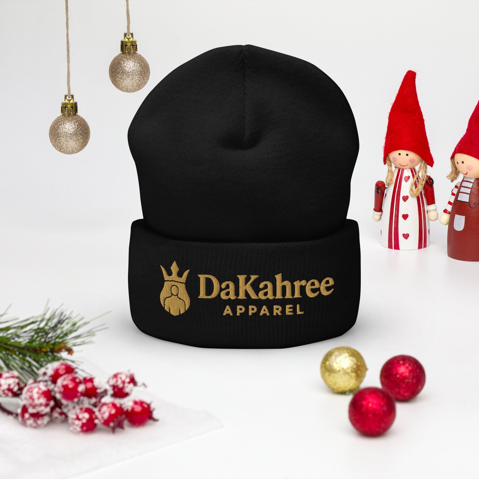 DaKahree: Signature™ – Cuffed Beanie – Gold - Image 3