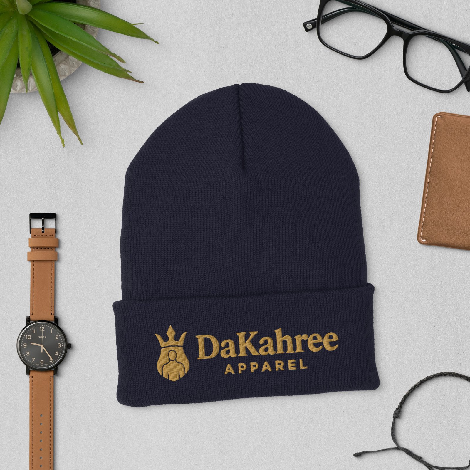 DaKahree: Signature™ – Cuffed Beanie – Gold - Image 4
